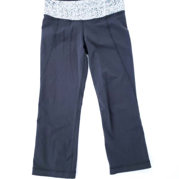 Lululemon Capri Leggings with Slits Size 2 Gray Exercise Yoga Athletic Pants Gym - Picture 1 of 6